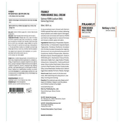 FRANKLY Salmon PDRN Bounce Ball Cream – 99% Pure Salmon DNA Moisturizer for Skin Repair & Glow | Post Microneedling Recovery & Barrier Repair | Lightweight Gel Cream | Korean Skincare | 1.69 fl oz Avelisse