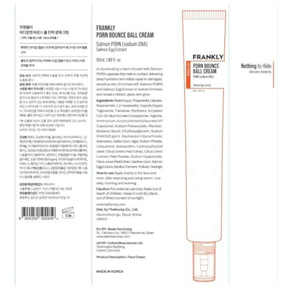 FRANKLY Salmon PDRN Bounce Ball Cream – 99% Pure Salmon DNA Moisturizer for Skin Repair & Glow | Post Microneedling Recovery & Barrier Repair | Lightweight Gel Cream | Korean Skincare | 1.69 fl oz Avelisse