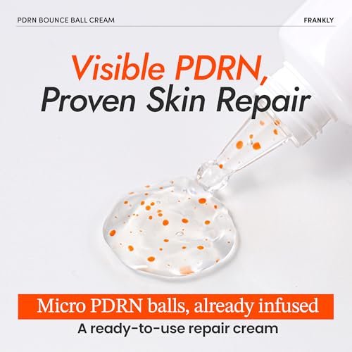 FRANKLY Salmon PDRN Bounce Ball Cream – 99% Pure Salmon DNA Moisturizer for Skin Repair & Glow | Post Microneedling Recovery & Barrier Repair | Lightweight Gel Cream | Korean Skincare | 1.69 fl oz Avelisse