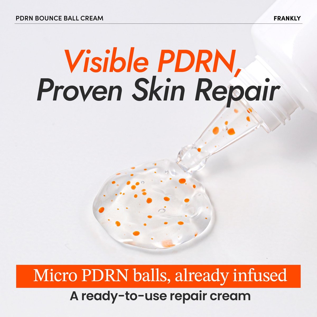 FRANKLY Salmon PDRN Bounce Ball Cream – 99% Pure Salmon DNA Moisturizer for Skin Repair & Glow | Post Microneedling Recovery & Barrier Repair | Lightweight Gel Cream | Korean Skincare | 1.69 fl oz Avelisse