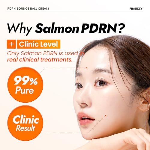 FRANKLY Salmon PDRN Bounce Ball Cream – 99% Pure Salmon DNA Moisturizer for Skin Repair & Glow | Post Microneedling Recovery & Barrier Repair | Lightweight Gel Cream | Korean Skincare | 1.69 fl oz Avelisse