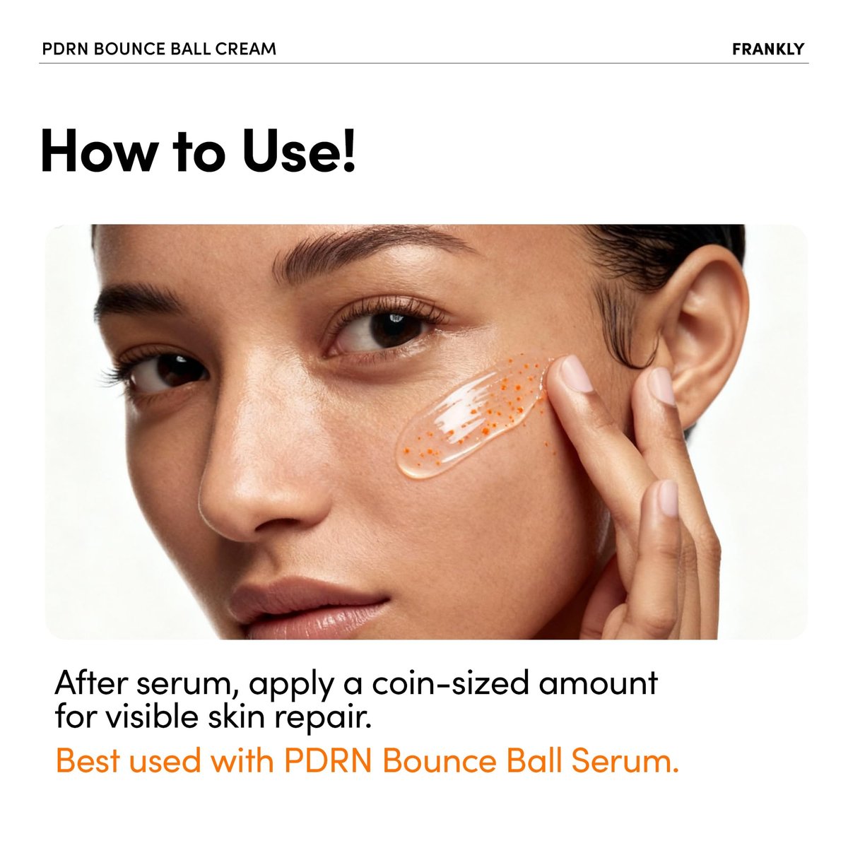FRANKLY Salmon PDRN Bounce Ball Cream – 99% Pure Salmon DNA Moisturizer for Skin Repair & Glow | Post Microneedling Recovery & Barrier Repair | Lightweight Gel Cream | Korean Skincare | 1.69 fl oz Avelisse
