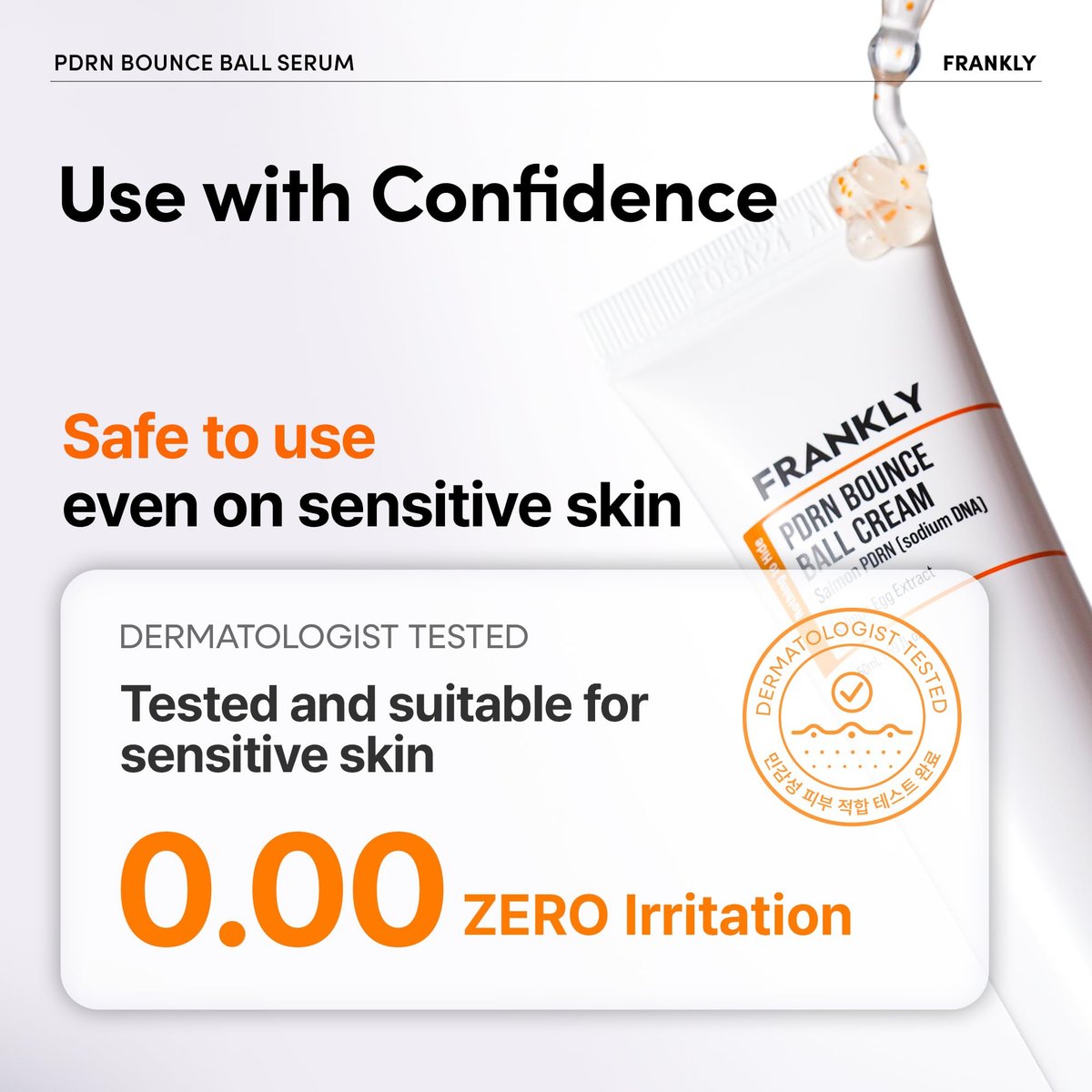 FRANKLY Salmon PDRN Bounce Ball Cream – 99% Pure Salmon DNA Moisturizer for Skin Repair & Glow | Post Microneedling Recovery & Barrier Repair | Lightweight Gel Cream | Korean Skincare | 1.69 fl oz Avelisse