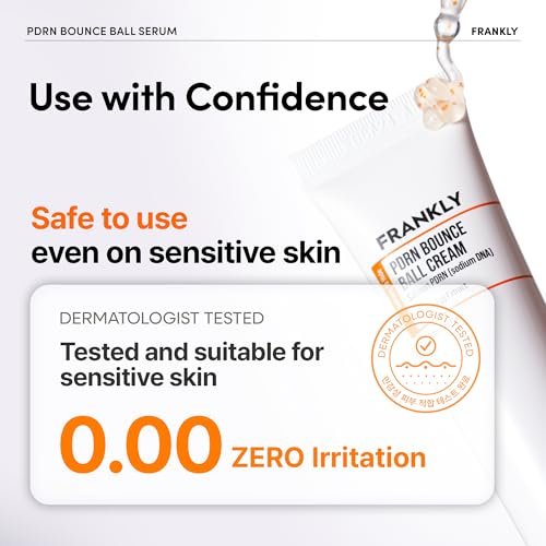 FRANKLY Salmon PDRN Bounce Ball Cream – 99% Pure Salmon DNA Moisturizer for Skin Repair & Glow | Post Microneedling Recovery & Barrier Repair | Lightweight Gel Cream | Korean Skincare | 1.69 fl oz Avelisse