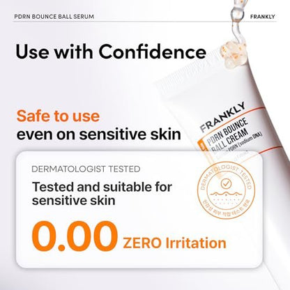 FRANKLY Salmon PDRN Bounce Ball Cream – 99% Pure Salmon DNA Moisturizer for Skin Repair & Glow | Post Microneedling Recovery & Barrier Repair | Lightweight Gel Cream | Korean Skincare | 1.69 fl oz Avelisse