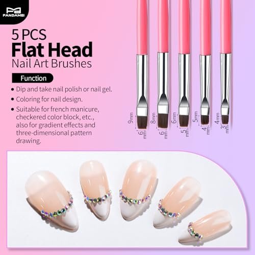FANDAMEI 33-Piece Nail Art Tools Set - Professional Nail Brushes, Dotting Tools, and Palette for Creative Nail Design - görsel 6