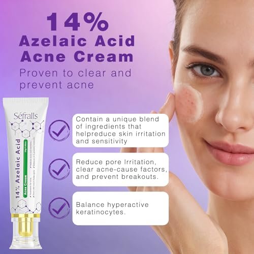 14% Azelaic Acid Acne Cream – Redness Relief & Clarifying Face Moisturizer for Acne-Prone Skin, Calms Pimples & Soothes Irritation, 1 oz - görsel 4