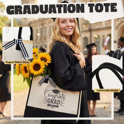 GREOZORT 2026 Graduation Gifts Set for Her - Black Cosmetic Bag & Glass Cup - Class of 2026 Graduate Gift for Daughter, Sister, Best Friend, Women Avelisse