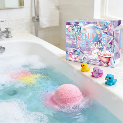 12-Pack Bath Bombs with Surprise Inside – Organic Essential Oils, Mini Cosplay Pretend Playset, Fun Bubble Bath for Kids, Easter Birthday Christmas Gifts Avelisse