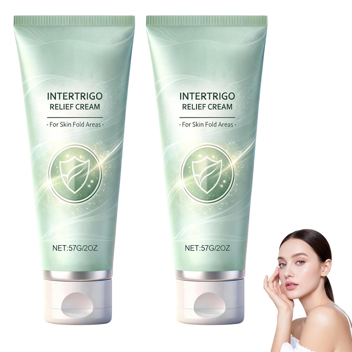 XiuFa Intertrigo Cream for Skin Fold Care – Chafing Support Cream, Fast-Drying Non-Greasy Formula, 2-Pack (1 Fl Oz Each) Avelisse
