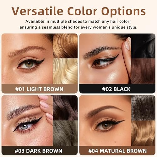 DGTiWZRang Waterproof Eyebrow Pen – Natural Hairlike Strokes, Long-Lasting Dark Brown Brow Pencil for Women & Men Avelisse