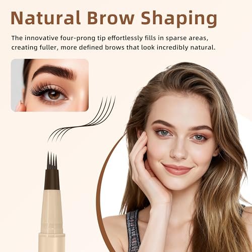 DGTiWZRang Waterproof Eyebrow Pen – Natural Hairlike Strokes, Long-Lasting Dark Brown Brow Pencil for Women & Men Avelisse