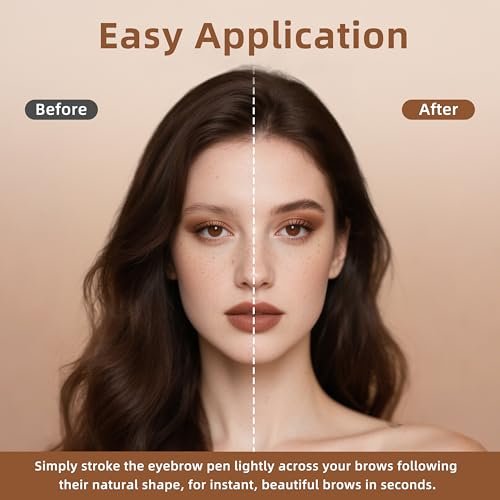 DGTiWZRang Waterproof Eyebrow Pen – Natural Hairlike Strokes, Long-Lasting Dark Brown Brow Pencil for Women & Men Avelisse
