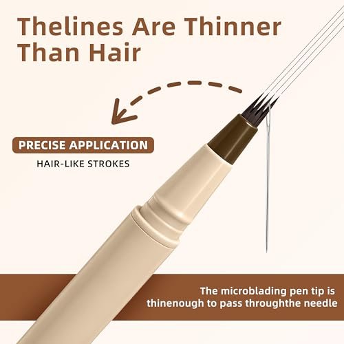 DGTiWZRang Waterproof Eyebrow Pen – Natural Hairlike Strokes, Long-Lasting Dark Brown Brow Pencil for Women & Men Avelisse