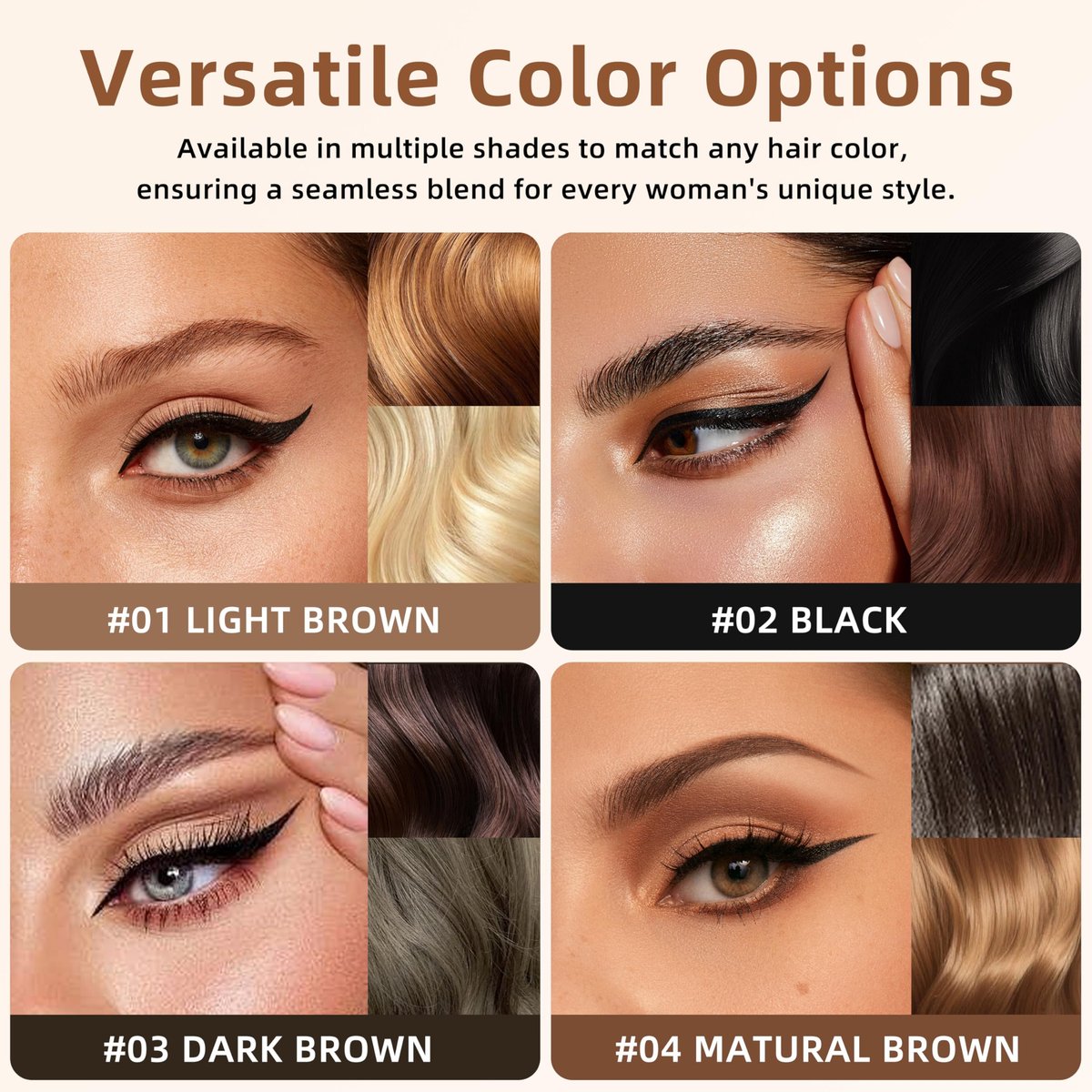 DGTiWZRang Waterproof Eyebrow Pen – Natural Hairlike Strokes, Long-Lasting Dark Brown Brow Pencil for Women & Men Avelisse