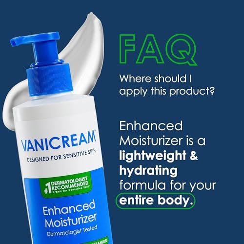 Vanicream Enhanced Moisturizer - 12 Fl Oz Daily Body Lotion for Dry, Sensitive Skin with Hyaluronic Acid, Glycerin & Ceramides Avelisse