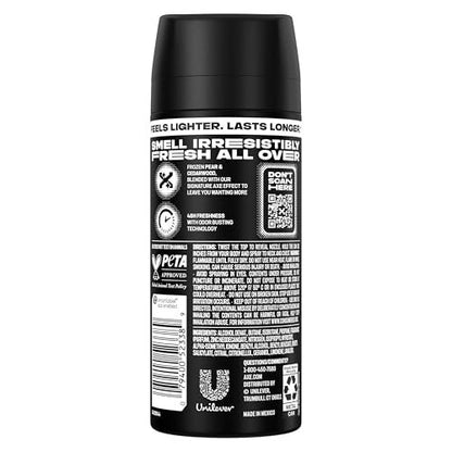 AXE Black Body Spray 4-Pack - 48 Hour Freshness, Aluminum Free, 2.9 oz Each Avelisse