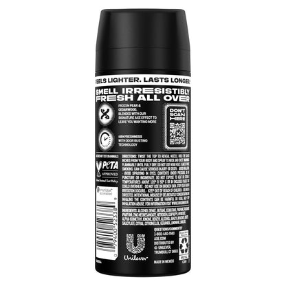 AXE Black Body Spray 4-Pack - 48 Hour Freshness, Aluminum Free, 2.9 oz Each Avelisse