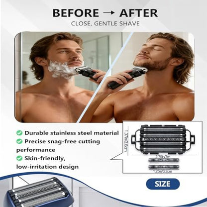 Premium Replacement Blades and Foil Set for Panasonic Arc 5 Shavers - Compatible with ES-LV65, ES-LV95, ES-LV97-K, ES-LV67-K - Stainless Steel Inner Blade & Outer Foil Combo for Sensitive Skin