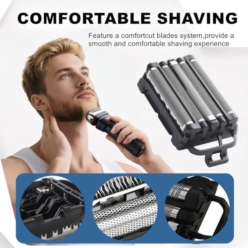 Premium Replacement Blades and Foil Set for Panasonic Arc 5 Shavers - Compatible with ES-LV65, ES-LV95, ES-LV97-K, ES-LV67-K - Stainless Steel Inner Blade & Outer Foil Combo for Sensitive Skin - görsel 4