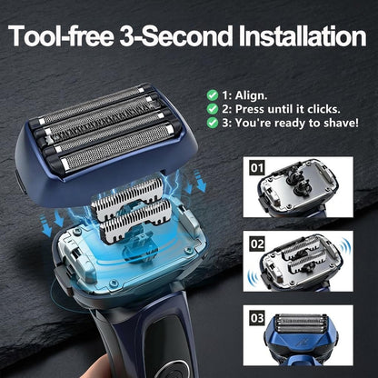 Premium Replacement Blades and Foil Set for Panasonic Arc 5 Shavers - Compatible with ES-LV65, ES-LV95, ES-LV97-K, ES-LV67-K - Stainless Steel Inner Blade & Outer Foil Combo for Sensitive Skin
