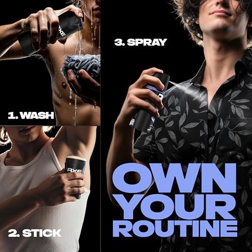 AXE Body Spray Phoenix 4 Count Pack - Apollo Scent, 48 Hour Freshness, Aluminum Free Deodorant Spray for Men, 2.9 oz Each Avelisse