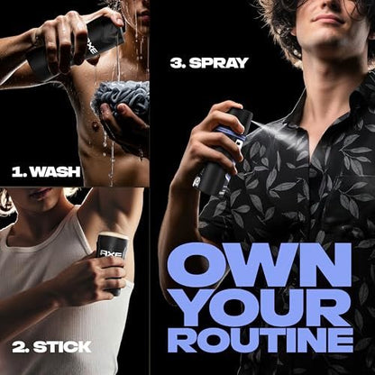AXE Body Spray Phoenix 4 Count Pack - Apollo Scent, 48 Hour Freshness, Aluminum Free Deodorant Spray for Men, 2.9 oz Each Avelisse