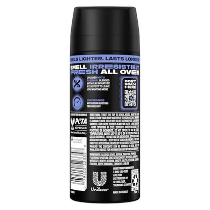 AXE Body Spray Phoenix 4 Count Pack - Apollo Scent, 48 Hour Freshness, Aluminum Free Deodorant Spray for Men, 2.9 oz Each Avelisse