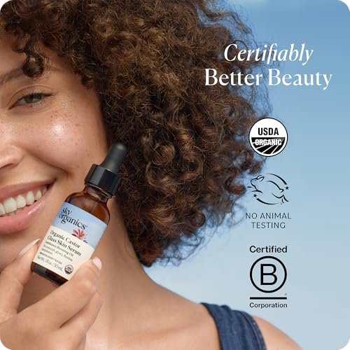 Sky Organics Organic Castor Glass Skin Serum – Dermatologist Tested Natural Face Serum with Organic Castor Oil & Jojoba Oil, 1 fl oz Avelisse
