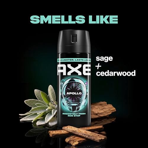 AXE Apollo Body Spray 4-Pack - 48 Hour Freshness, Aluminum Free, 2.9 oz Each Avelisse