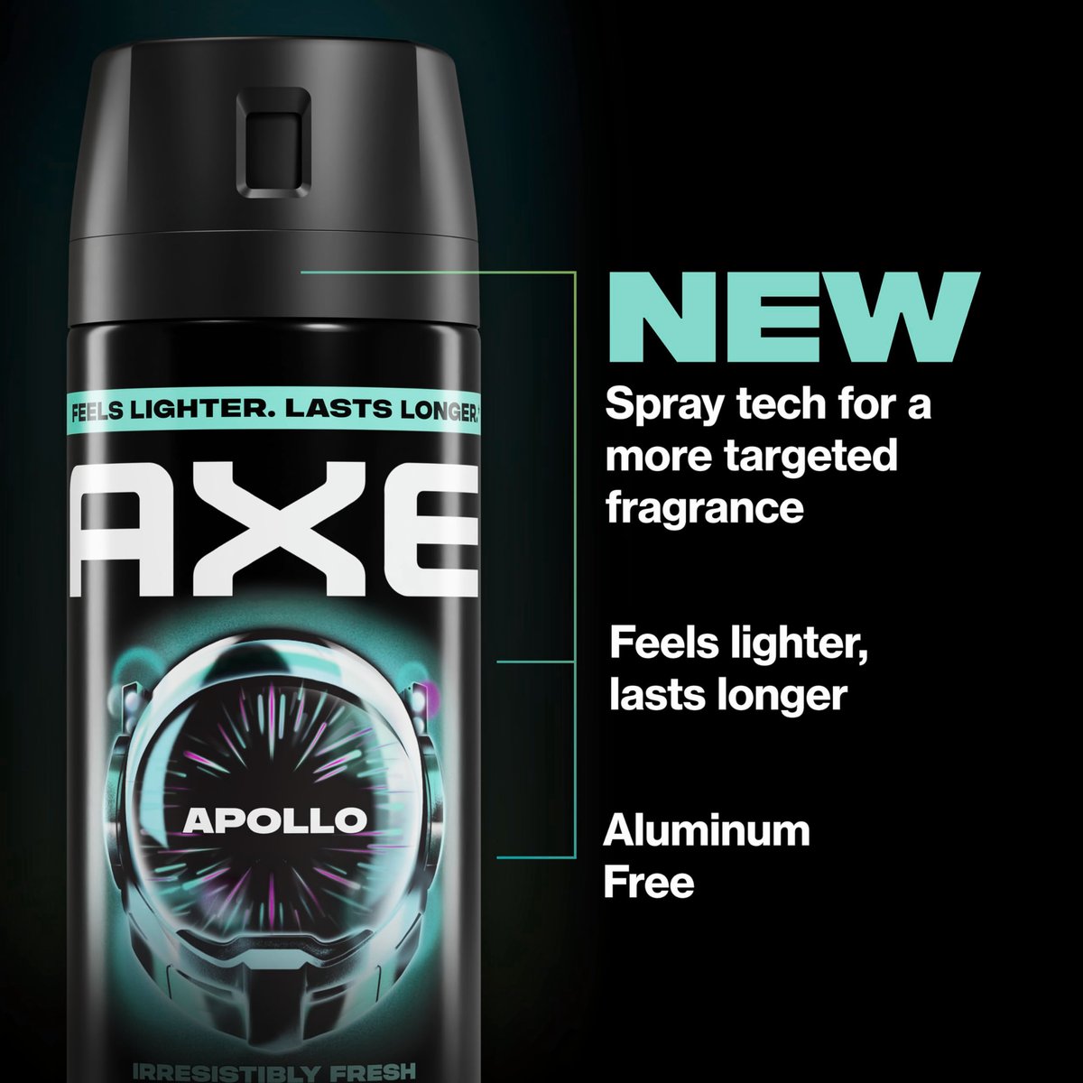 AXE Apollo Body Spray 4-Pack - 48 Hour Freshness, Aluminum Free, 2.9 oz Each Avelisse