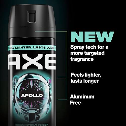 AXE Apollo Body Spray 4-Pack - 48 Hour Freshness, Aluminum Free, 2.9 oz Each Avelisse