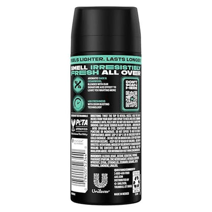 AXE Apollo Body Spray 4-Pack - 48 Hour Freshness, Aluminum Free, 2.9 oz Each Avelisse