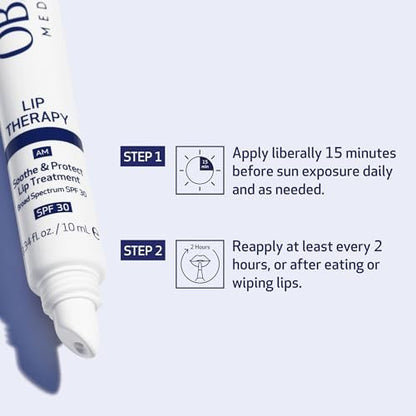 Obagi Lip Therapy SPF 30 Soothe & Protect Lip Balm Treatment with Hyaluronic Acid, Vitamin E & Peptides – Visibly Plumps, Soothes & Moisturizes Dry Lips & Protects Against UVA/UVB Rays – .34 oz Avelisse