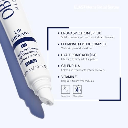 Obagi Lip Therapy SPF 30 Soothe & Protect Lip Balm Treatment with Hyaluronic Acid, Vitamin E & Peptides – Visibly Plumps, Soothes & Moisturizes Dry Lips & Protects Against UVA/UVB Rays – .34 oz Avelisse