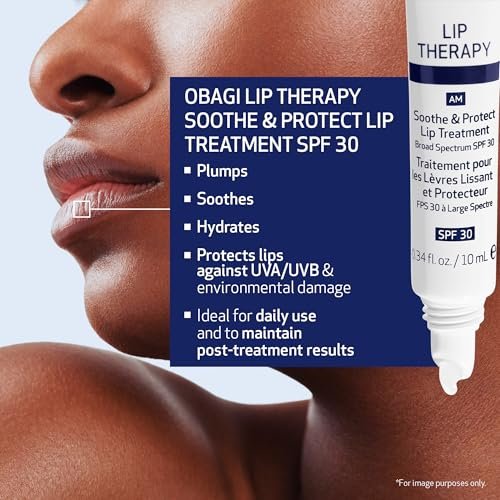 Obagi Lip Therapy SPF 30 Soothe & Protect Lip Balm Treatment with Hyaluronic Acid, Vitamin E & Peptides – Visibly Plumps, Soothes & Moisturizes Dry Lips & Protects Against UVA/UVB Rays – .34 oz Avelisse