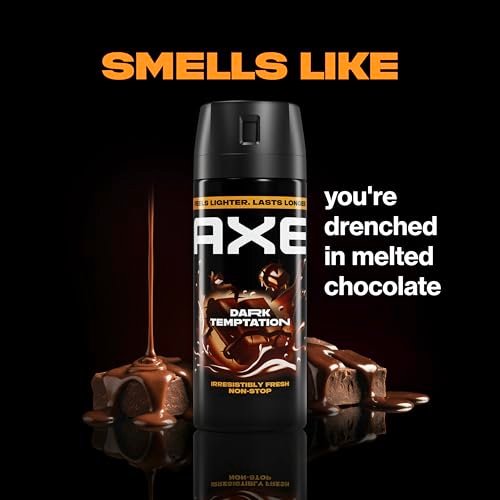 AXE Dark Temptation Body Spray 4-Pack - 48-Hour Freshness, Aluminum Free, 2.9 oz Each Avelisse