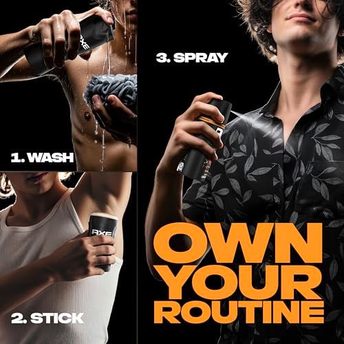 AXE Dark Temptation Body Spray 4-Pack - 48-Hour Freshness, Aluminum Free, 2.9 oz Each Avelisse