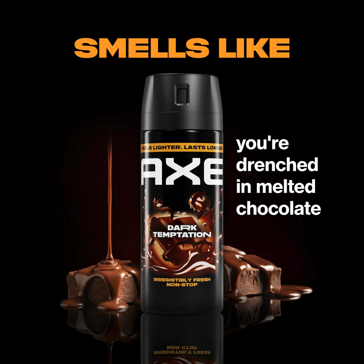 AXE Dark Temptation Body Spray 4-Pack - 48-Hour Freshness, Aluminum Free, 2.9 oz Each Avelisse