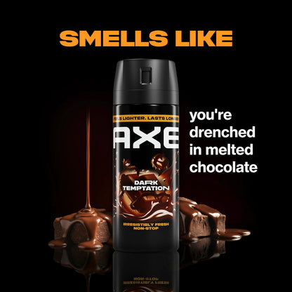 AXE Dark Temptation Body Spray 4-Pack - 48-Hour Freshness, Aluminum Free, 2.9 oz Each Avelisse