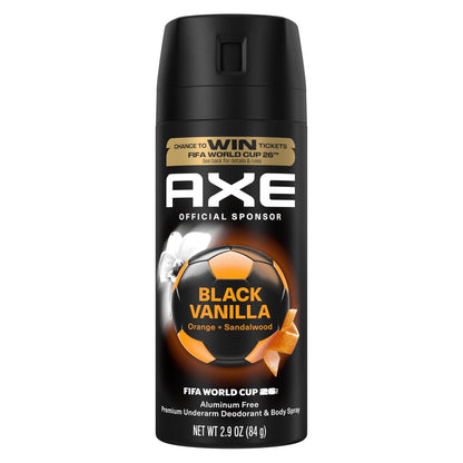 AXE Fine Fragrance Collection Body Spray Black Vanilla 72 Hour Freshness Aluminum Free 2.9 oz