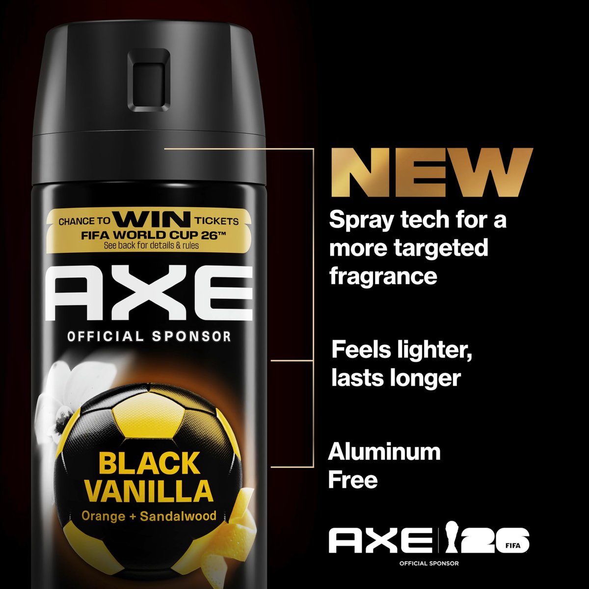 AXE Fine Fragrance Collection Body Spray Black Vanilla 72 Hour Freshness Aluminum Free 2.9 oz - görsel 5