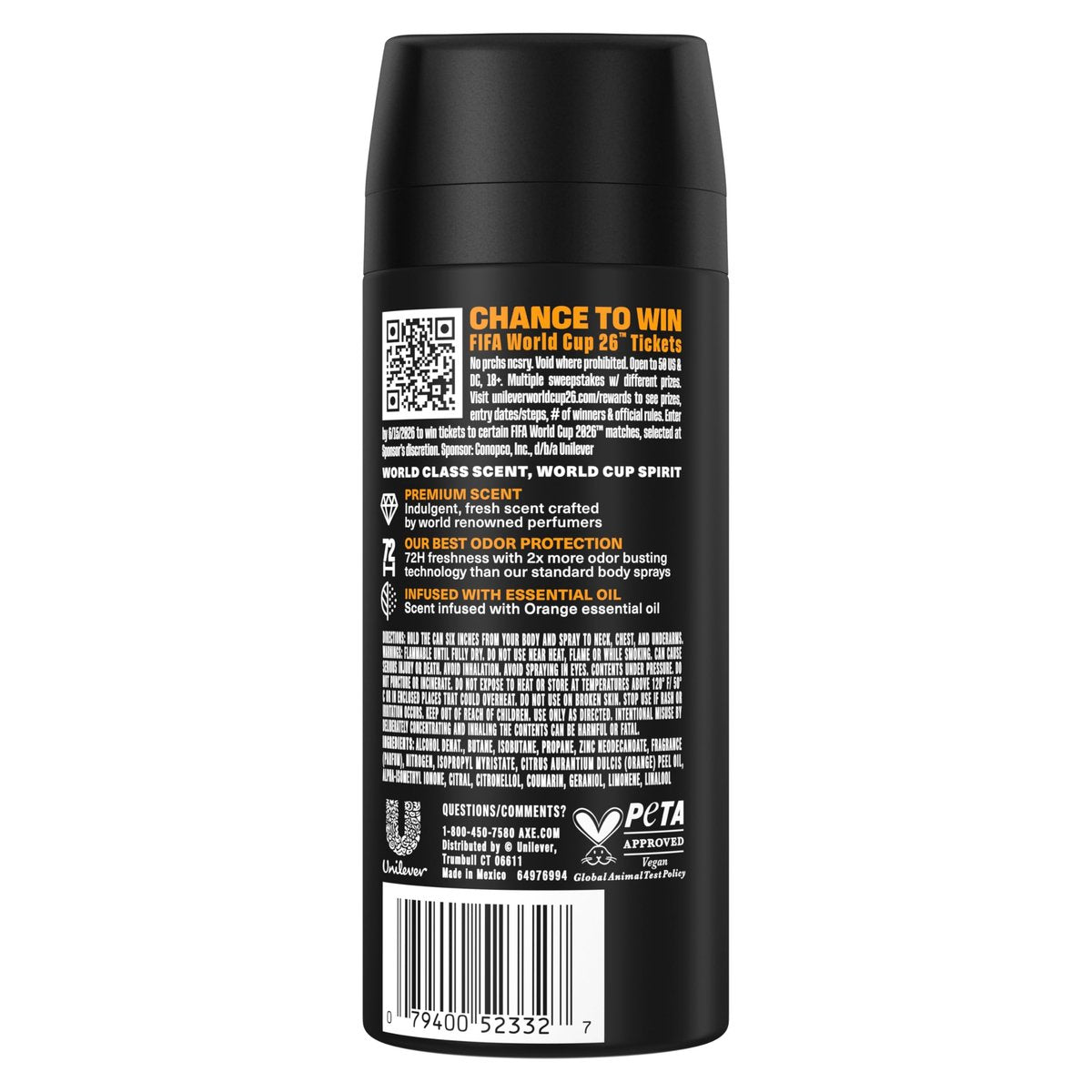 AXE Fine Fragrance Collection Body Spray Black Vanilla 72 Hour Freshness Aluminum Free 2.9 oz - görsel 3
