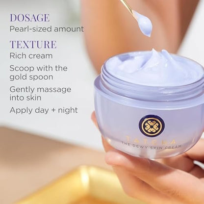 TATCHA The Dewy Skin Cream, Travel-Sized Mini - Rich Face Moisturizer for Dry & Combination Skin, 0.5 Fl Oz Avelisse