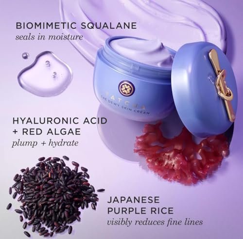 TATCHA The Dewy Skin Cream, Travel-Sized Mini - Rich Face Moisturizer for Dry & Combination Skin, 0.5 Fl Oz Avelisse