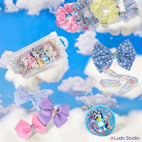 Goody x Bluey Multicolor Satin Scrunchies - 4 Count, Ouchless Hold for All Hair Types - görsel 10