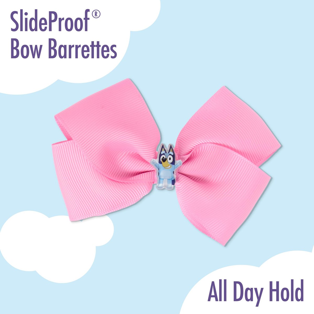 Goody x Bluey & Bingo Multicolor Bow Barrettes 3ct - SlideProof Hold for All Hair Types - görsel 5