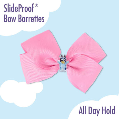 Goody x Bluey & Bingo Multicolor Bow Barrettes 3ct - SlideProof Hold for All Hair Types