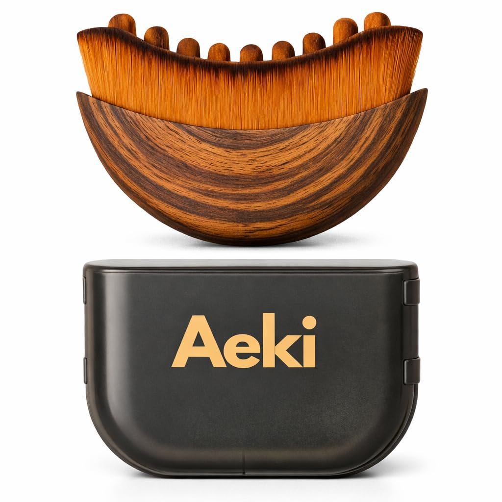 Aeki Lymphatic Contour Face Brush - Lymphatic Drainage Massager for Chin & Jawline Sculpting, Dry Facial Gentle Beauty Tool for All Skin Types - görsel 1
