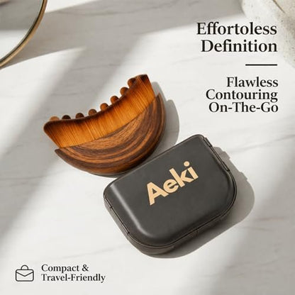 Aeki Lymphatic Contour Face Brush - Lymphatic Drainage Massager for Chin & Jawline Sculpting, Dry Facial Gentle Beauty Tool for All Skin Types
